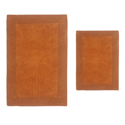 Luxury 100% Cotton Bath Rug (Set of 2) Reversible