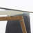 Güray Glass Top Metal Base Dining Table
