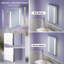 Armoire de salle de bain à miroir encastrée ou à surface pour salle de bain avec tablettes réglables et désembueur-345526750-345526749