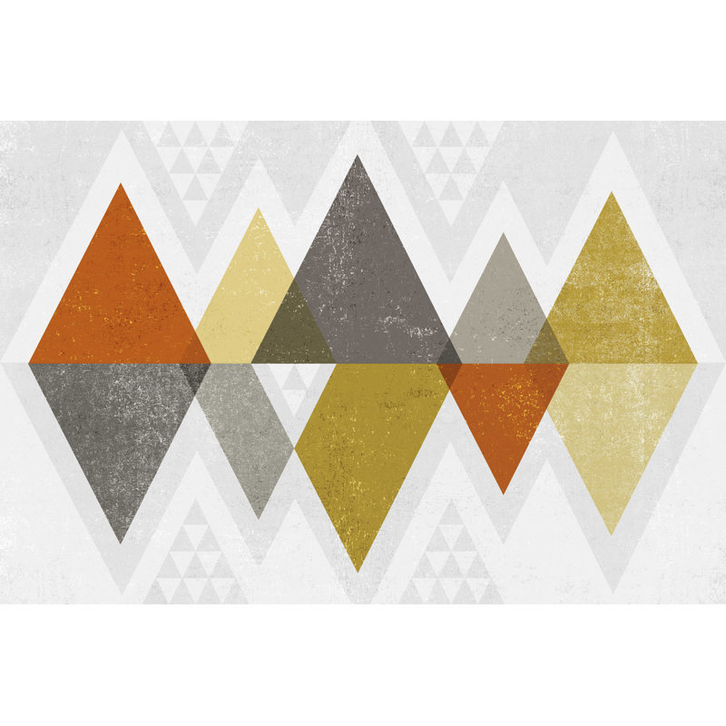 " Mod Triangles II Retro ", 32" H x 48" W