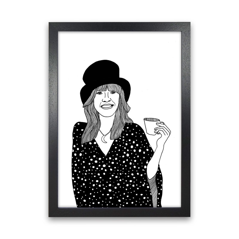 Stevie Nicks by Carissa Tanton - Print, Black Framed, 46cm H x 34cm W x 3cm D