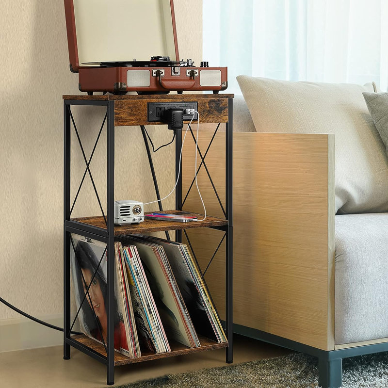 30.1'' H Media Shelves, Brown