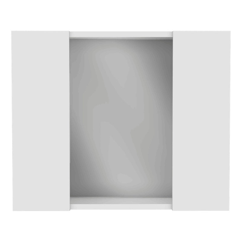 Armoire à pharmacie Artemisa, double porte, miroir, une tablette extérieure, Blanc