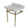 Templeton Marble Oval Console Bathroom Sink with Overflow