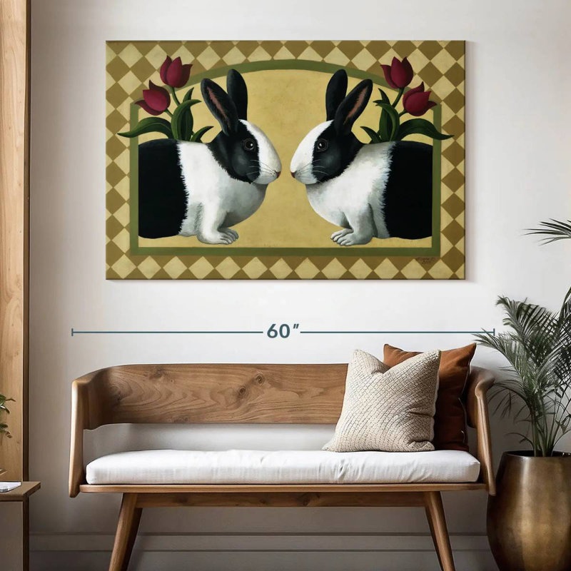 Brampt Rabbit Bunnies, 34" H x 51" W