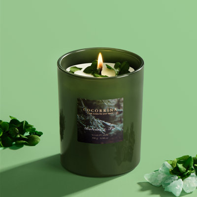 Bougie parfumée cristal Sapin baumier et sapin, 198 g