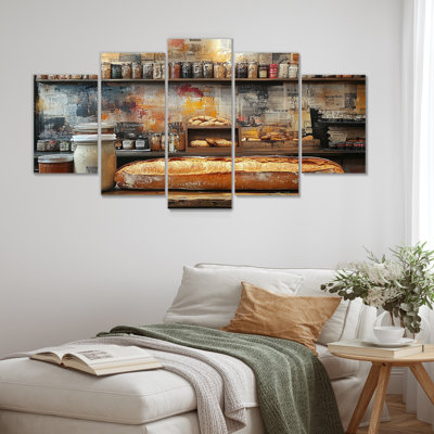 Brown And Black French Cafe Baguette Et Jambon II - French Cafe Wall Decor Set
