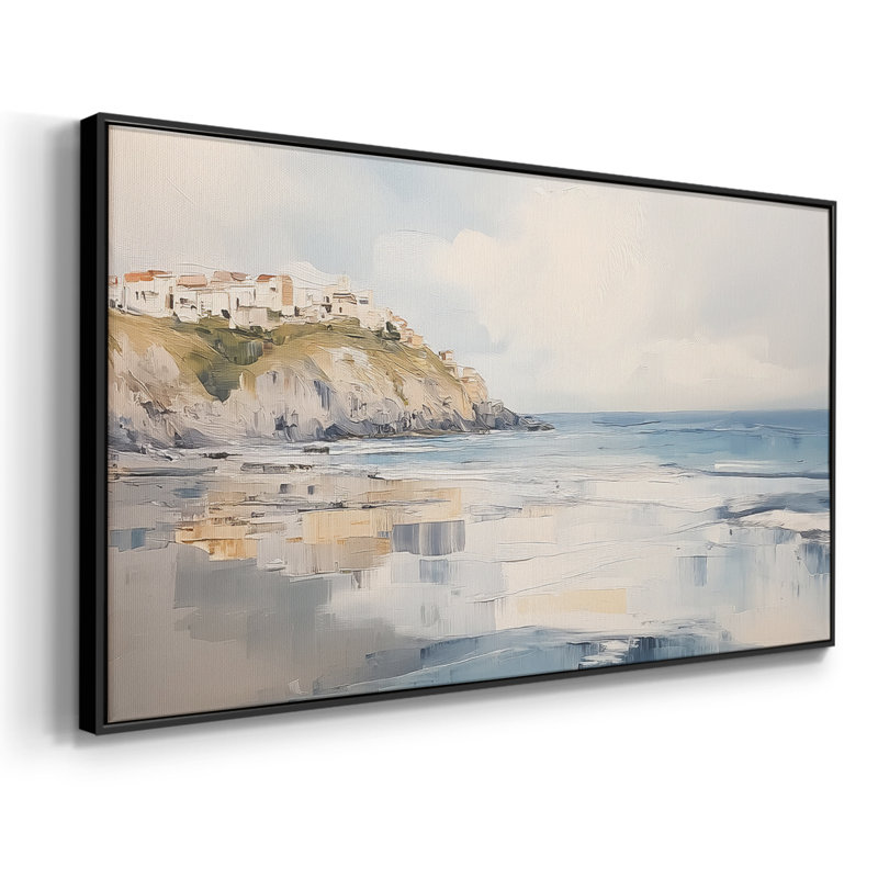 Série nautique - CCXVII - Toile tendue avec châssis encadré - Prêt à être accroché, Noir, H 21 po x l 41 po