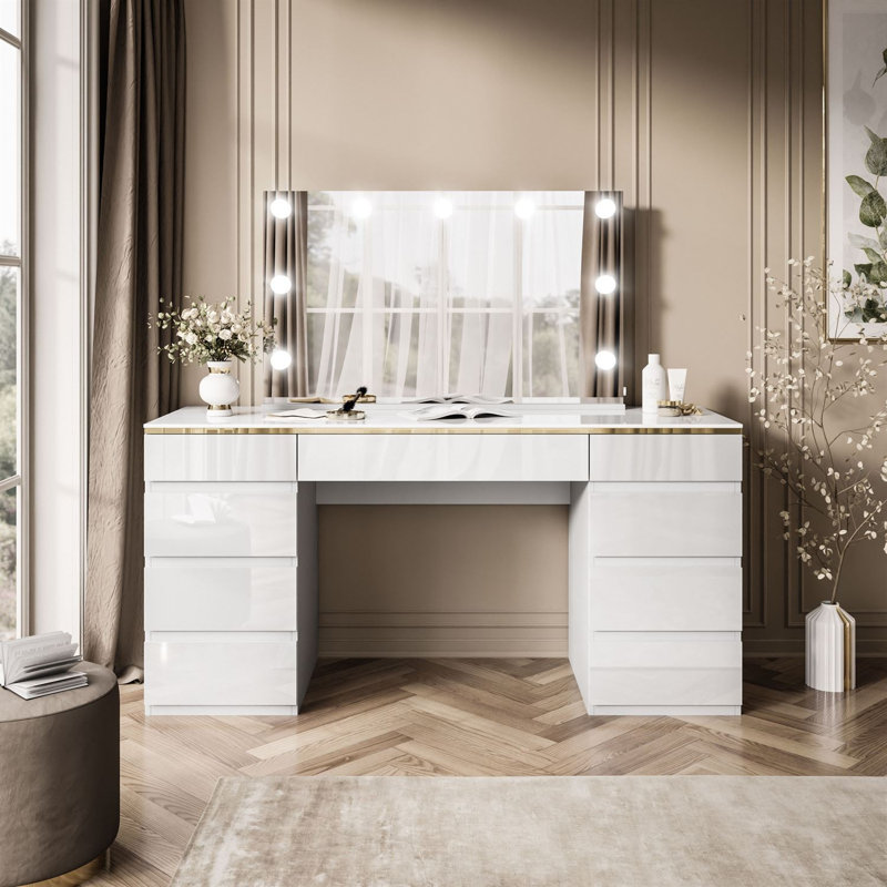 Dressing Table, Gold