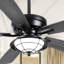 Ventilateur de plafond extérieur 52 pouces avec lumière - Moteur à courant continu, télécommande silencieuse et étanche-2104909166