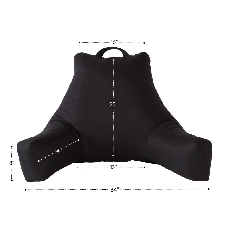  Polyester Bedrest Pilow, Black