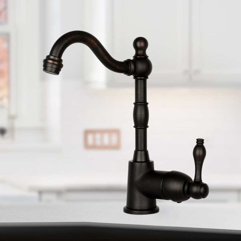 One-Handle Widespread Kitchen Bar Faucet, Rubbed Bronze