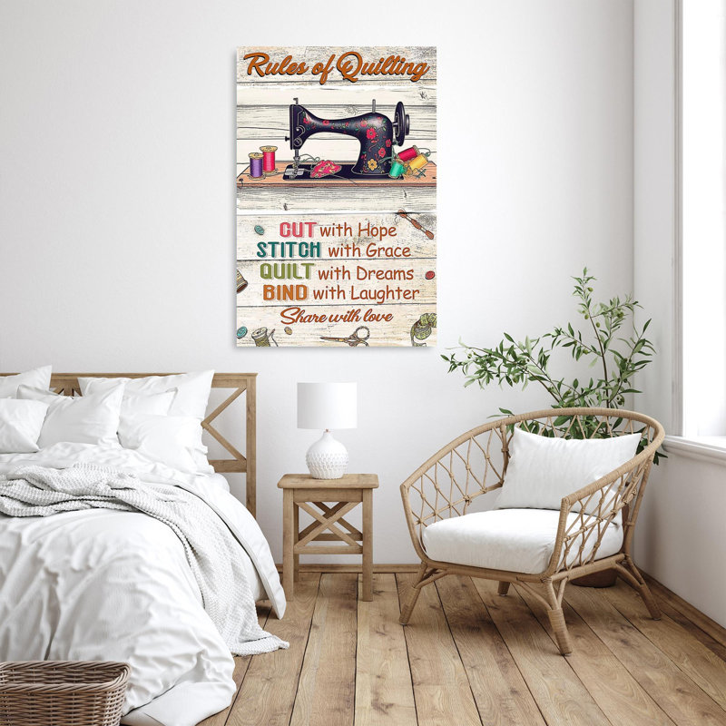 "Caprica Rules Of Quilting", impression sur toile, H 36 po x l 24 po x P 1,25 po