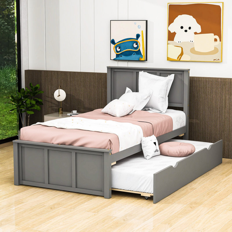 Salacia Kids Twin with Trundle, Gray
