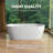 67" × 33"X 22" Freestanding Solid Surface Bathtub With Center Drain In Glossy White