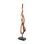Sculpture abstraite en polystone Cole et gris avec base rectangulaire noire