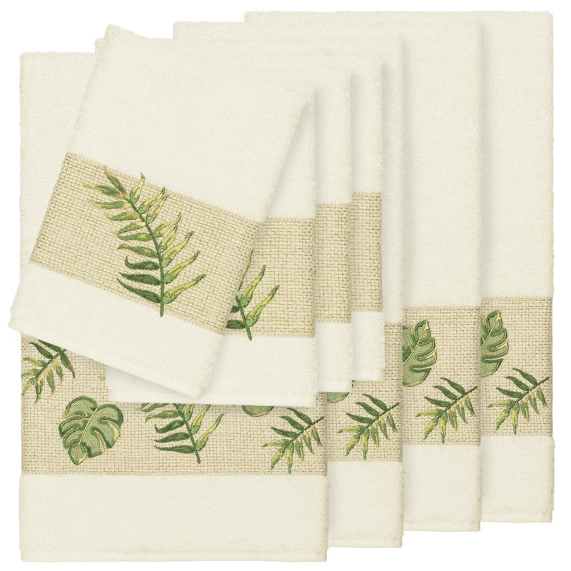 Zoe 8 Piece Turkish Cotton Towel Set, Cream