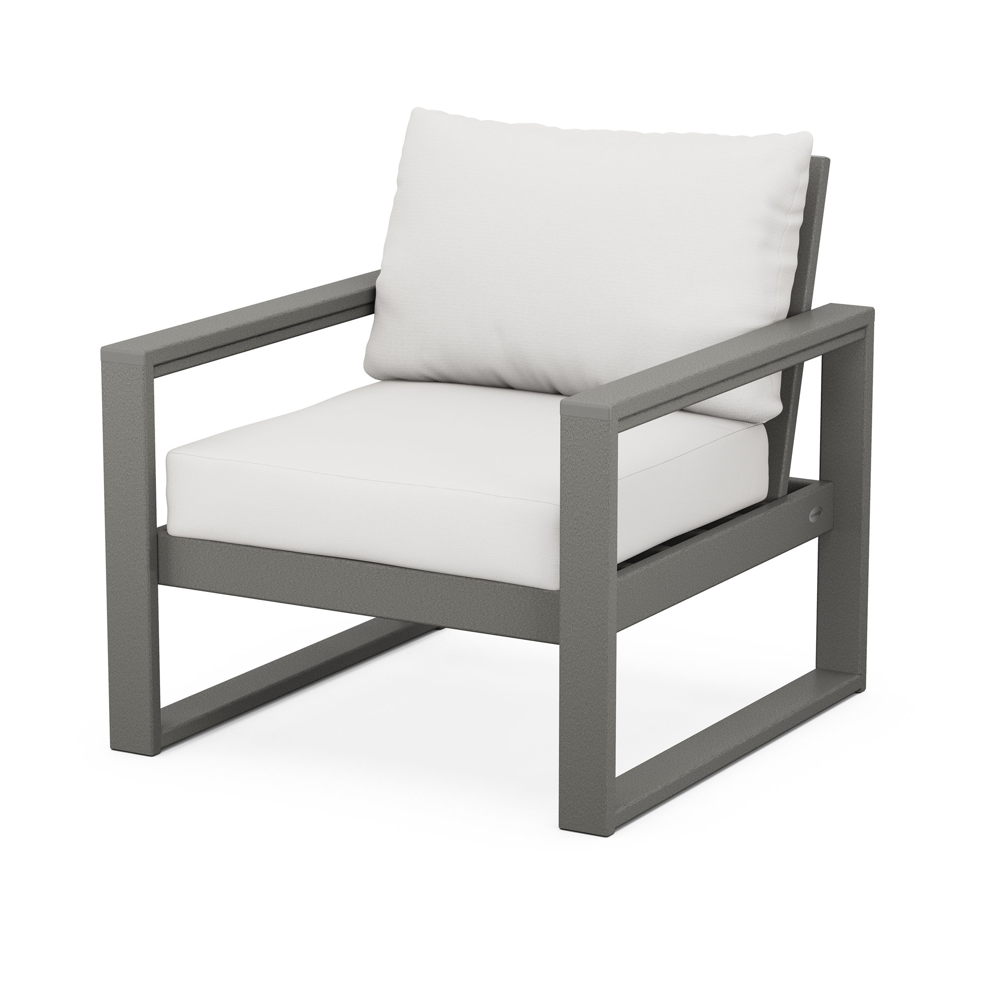 EDGE Club Chair, Canvas Natural Sunbrella/White