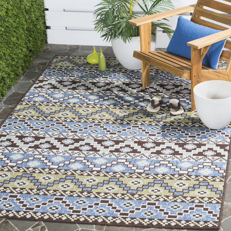 Mckenna Geometric Indoor / Outdoor Area Rug, Rectangle 160 x 231 cm