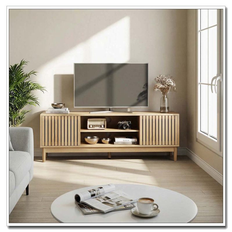 Meuble télé moderne, Chêne