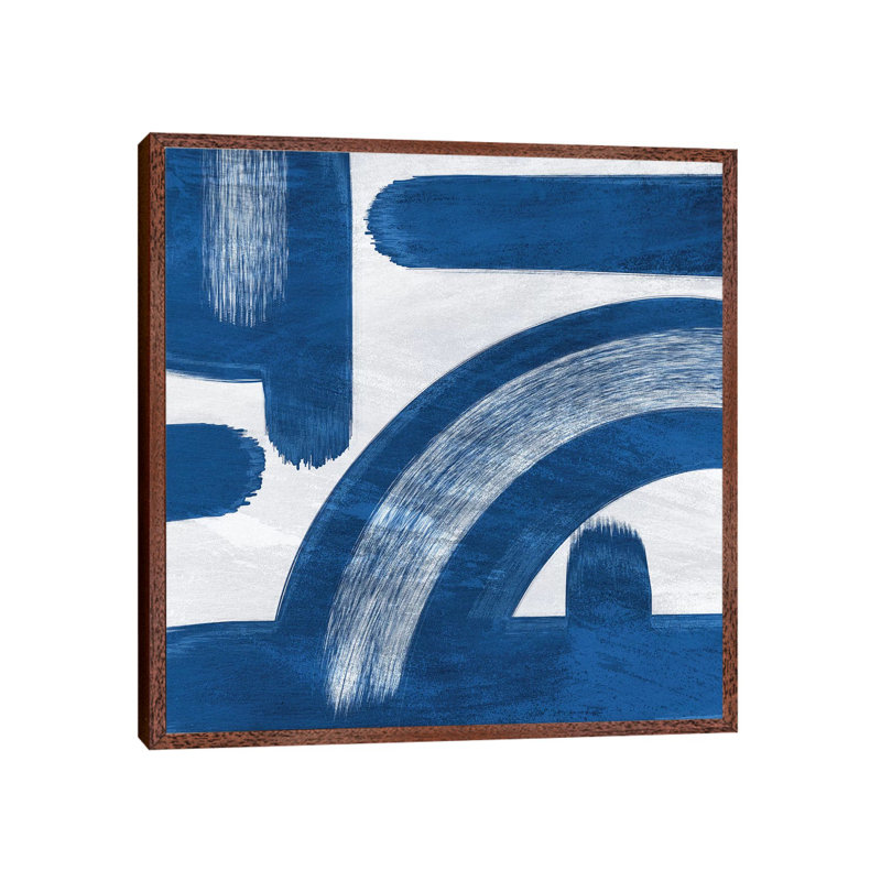 Classic Statements I by Marcus Prime - Painting on Canvas, Classic Brown Wood Framed, 45.72cm H x 45.72cm W x 3.81cm D