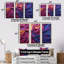 Art mural géométrique bleu et mauve-167897283-167897282