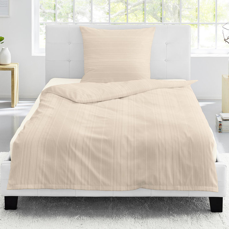 Organic Sateen Duvet Cover Set, Silver, Single - 1 Pillowcase (80 x 80 cm)