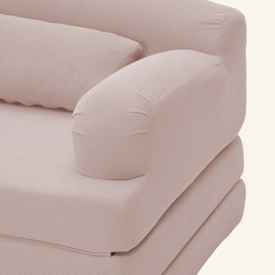 Foldable Corduroy Loveseat Sleeper Sofa Bed - High-Density Foam Convertible Couch