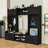 4-in-1 Hall Tree with Drawers, Cabinet, Bench and 7 Hooks-1873137880