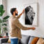 Lion in Profile Minimalist 1 Piece Wrapped Canvas Wall Art-1851330966-1851330968
