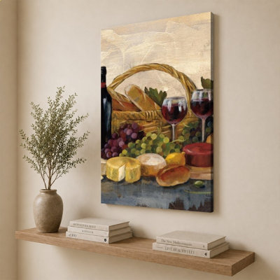 Tuscan Evening Wine by Silvia Vassileva - Graphic Art on Canvas