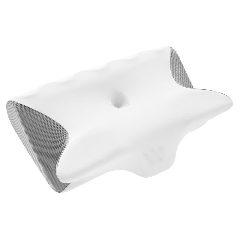 Oreiller ergonomique à contour latéral avec soutien de la nuque et des épaules, conception à soulagement de la pression pour les dormeurs latéraux et arrière
