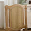 Ensemble de 4 chaises de salle à manger en bois à dossier en rotin, coussin en lin mat avec mousse à haute résilience et ressorts en S-120974671