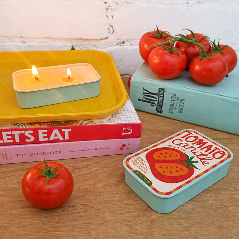 Ensemble cadeau fourre-tout tomate bougie et fromage