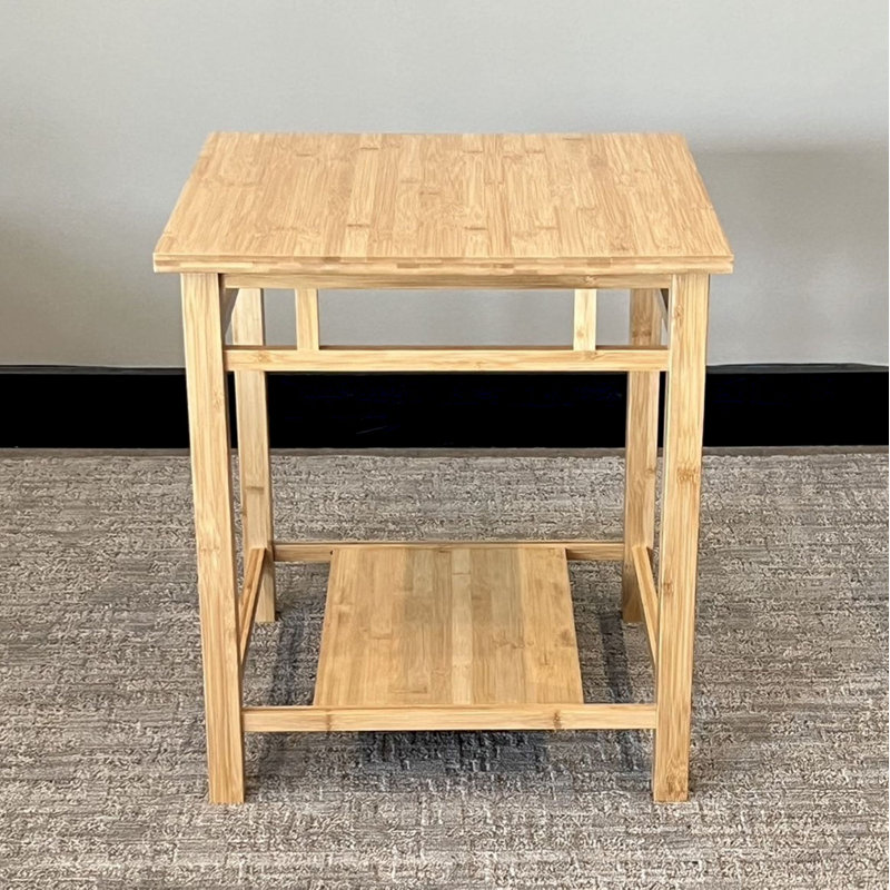 Zen End Table with Bottom Shelf