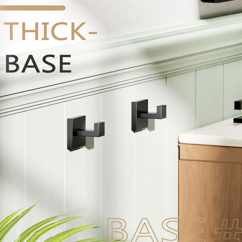 Robe Hook Wall Mounted, Matte Black