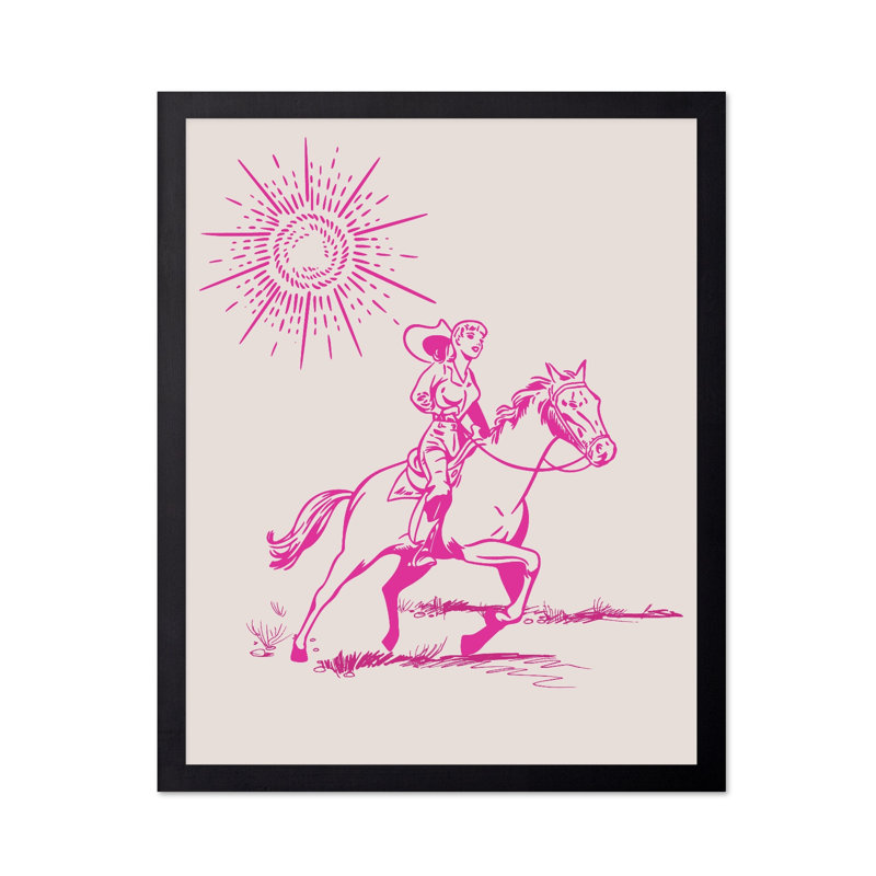 Cowgirl No2, Black Framed, Poster, 08"H x 10"W