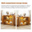 Buffet de rangement en rotin de bois massif de style Wabi-Sabi
