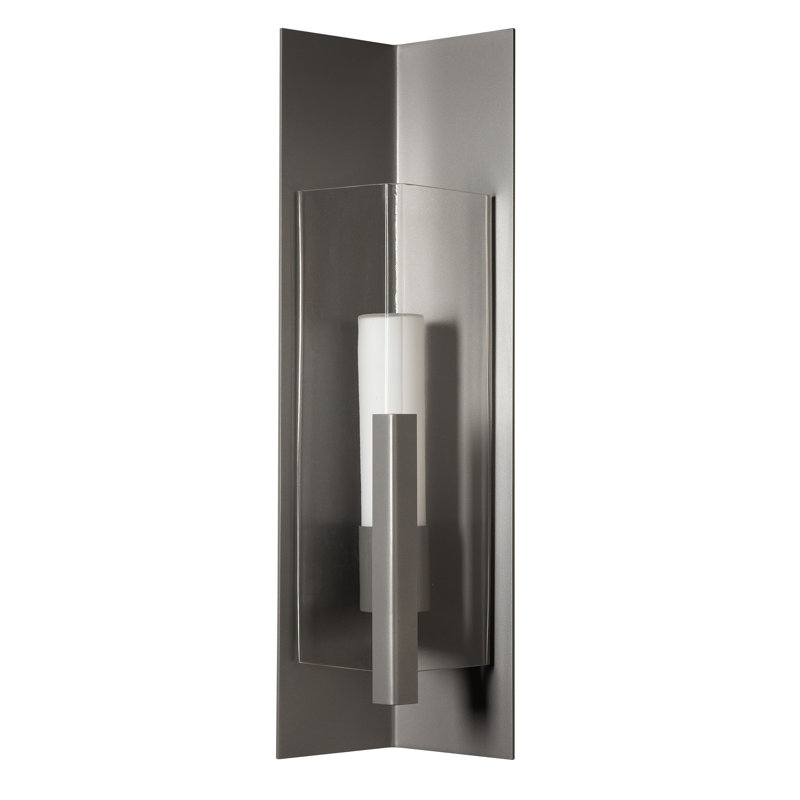 Summit Steel Wall Light, Coastal Burnished Steel, 34" H x 11.1" W x 8.5" D, Clear