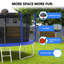 Trampoline 12FT avec panier de basketball, trampoline d'extérieur renforcé de type ASTM avec filet d'enclos