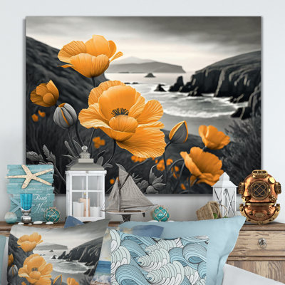 «Yellow Flowers by the Coast III», reproduction sur toile