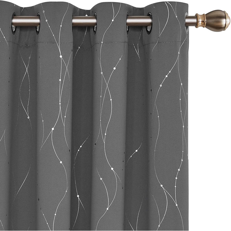 Cohmer Room Darkening Curtain Pair, 52" W x 63" L, Gray