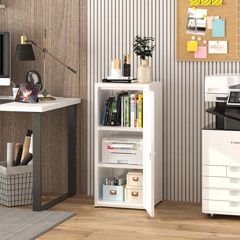 Casier sécuritaire en métal avec tablettes réglables, Blanc ancien