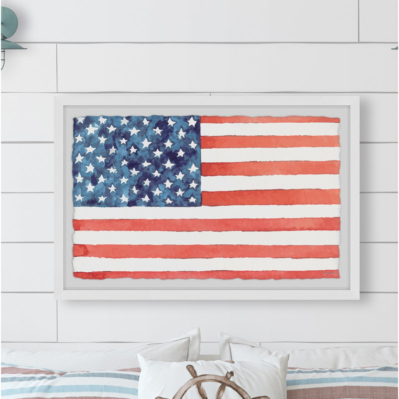 Impression encadrée « Flag of America », H 20 po x l 30 po x P 1,5 po