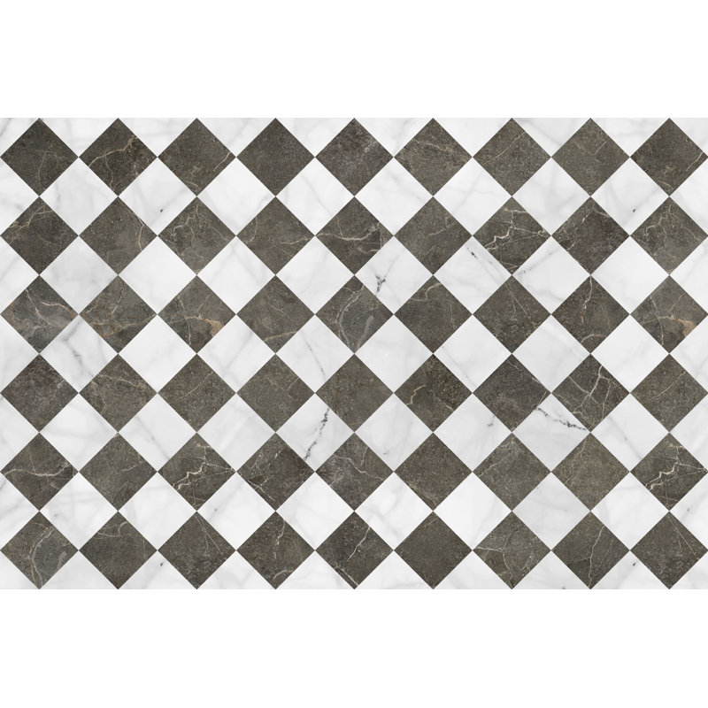Rhyss Geometric Vinyl Machine Printed Area Rug, Rectangle 200 x 300cm