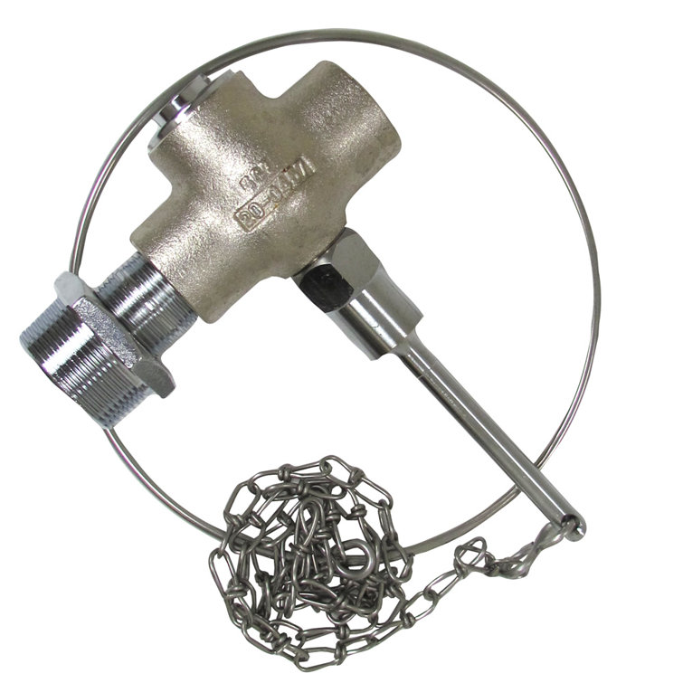 Self-Closing Valve with Chain and Pull Ring