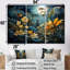 «Fantasy Jungle Plants Under Moonlight I», ensemble de reproduction d'art mural plantes-107750682-107750684
