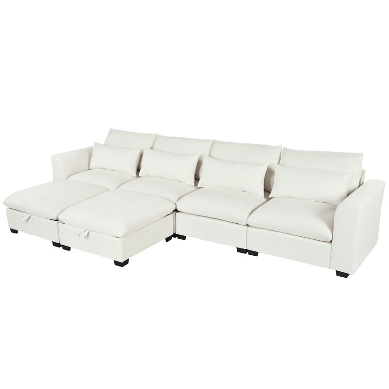Canapé d'angle modulaire en U avec deux repose-pieds U_Style Freely Transformable