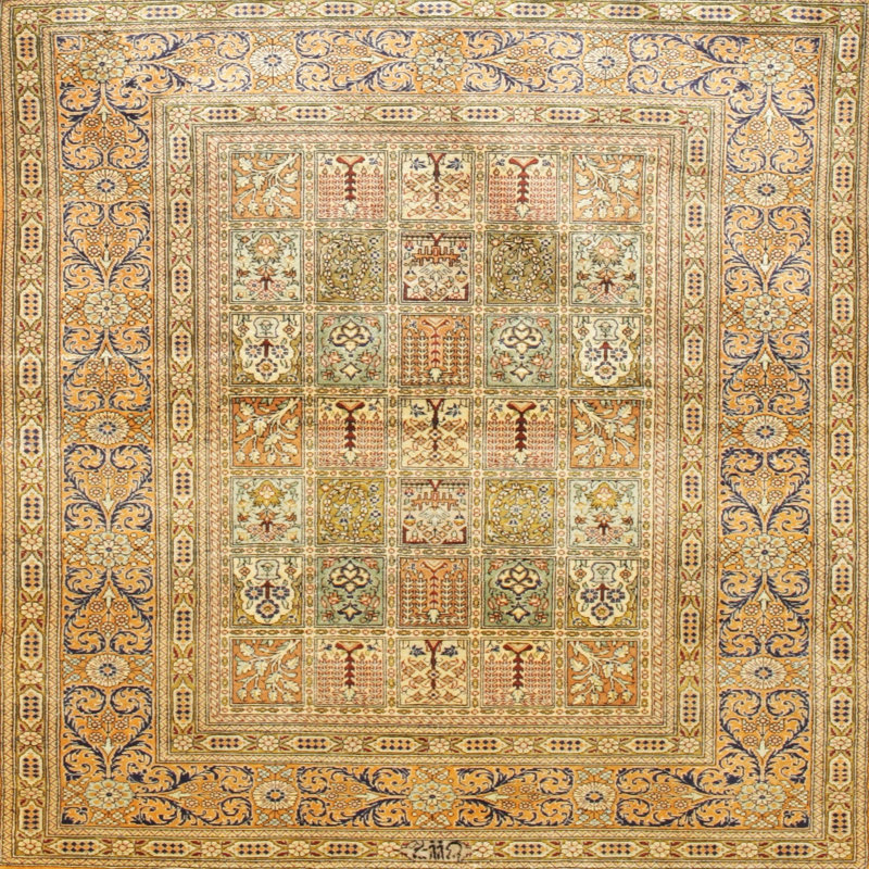 Tapis ivoire style Sud-Ouest, Rond 7 pi