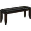 Banc noir rembourré de style cappuccino -, convient à divers décors de salle à manger avec pieds et revêtement chic